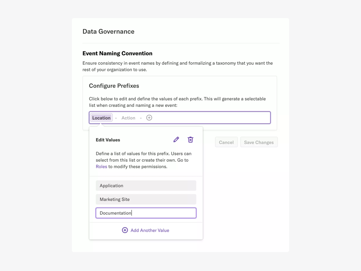 Data Governance within Heap. Define Event Naming Conventions for all events